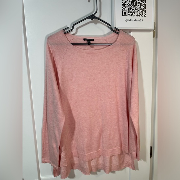 Eileen fisher lightweight pink high low sweater super soft lyocell cotton silk - Picture 1 of 9